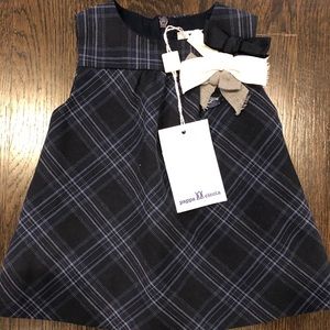 Pappa Ciccia Baby Girl Plaid Dress 3-6 months NWT